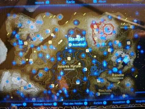 botw map mit 120 schreine.